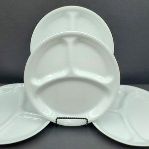 Corelle Winter Frost White Divided Dinner Plates 3 Section Grill Lunch Plates